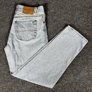 Vintage Structure Jeans Mens 33x32 Straight Leg Stone Wash Blue 90sn